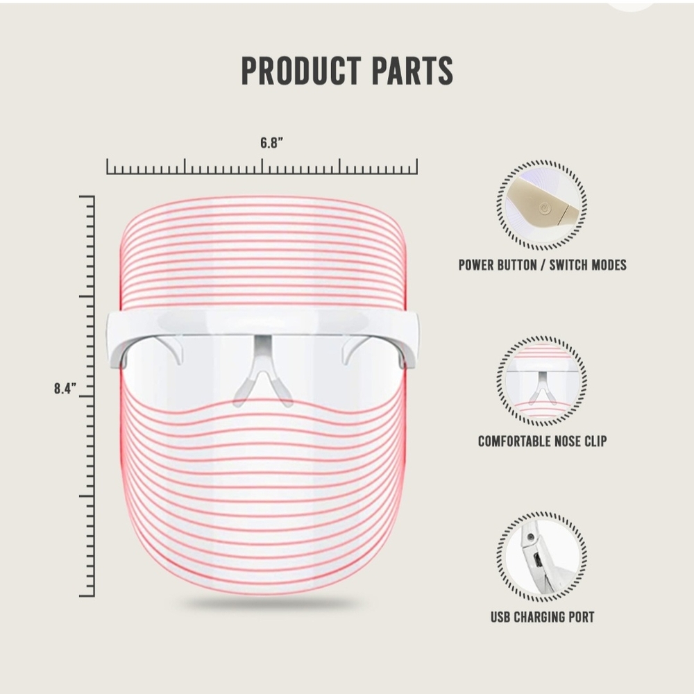 7 Color LED Wavelength Light  Mask - Picture 9 of 11